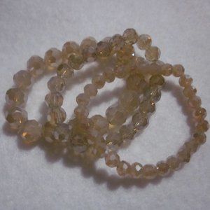 Light Cream Stretch Bracelet Set